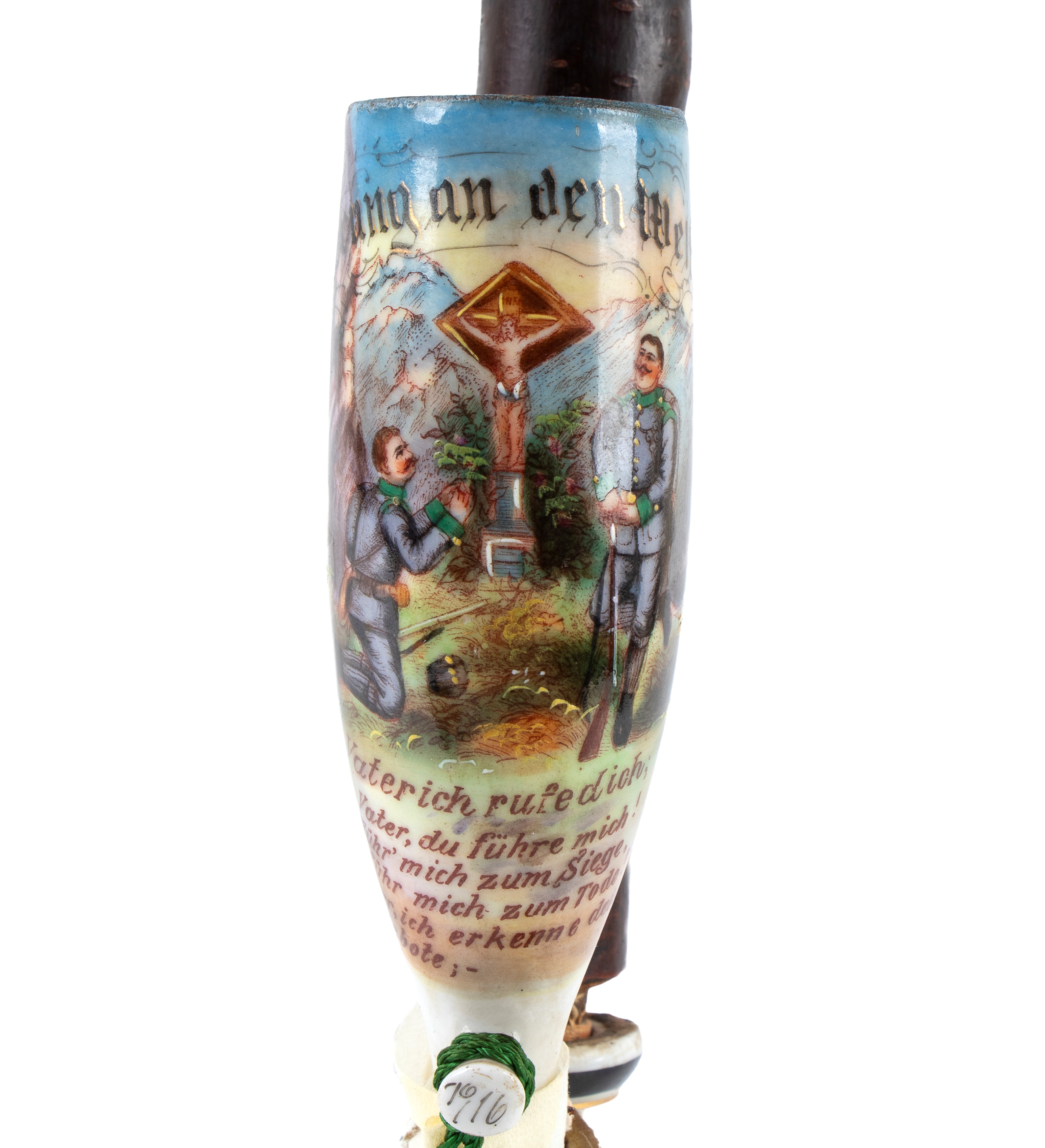 Pipa da riservista, ceramica commemorativa dell'Impero Austriaco, primo quarto XX secolo