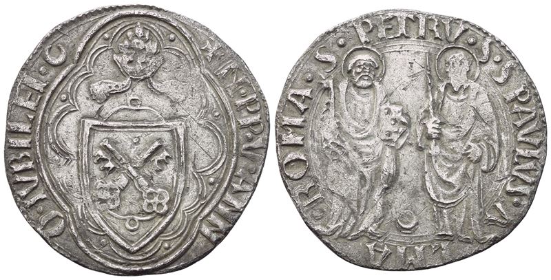 Nicolò V (1447-1455), Grosso del Giubileo 1450 (Stato Pontificio), argento