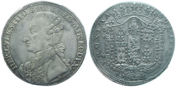 MODENA. Ducato di Modena, Reggio e Mirandola. Ercole III d'Este (1780-1796). 3 Scudi 1782; Ag 
