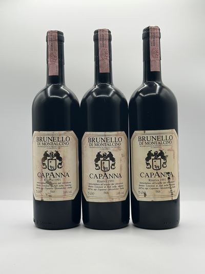 Brunello di Montalcino Riserva Capanna, Tuscany, 1991, 3 Bottiglie