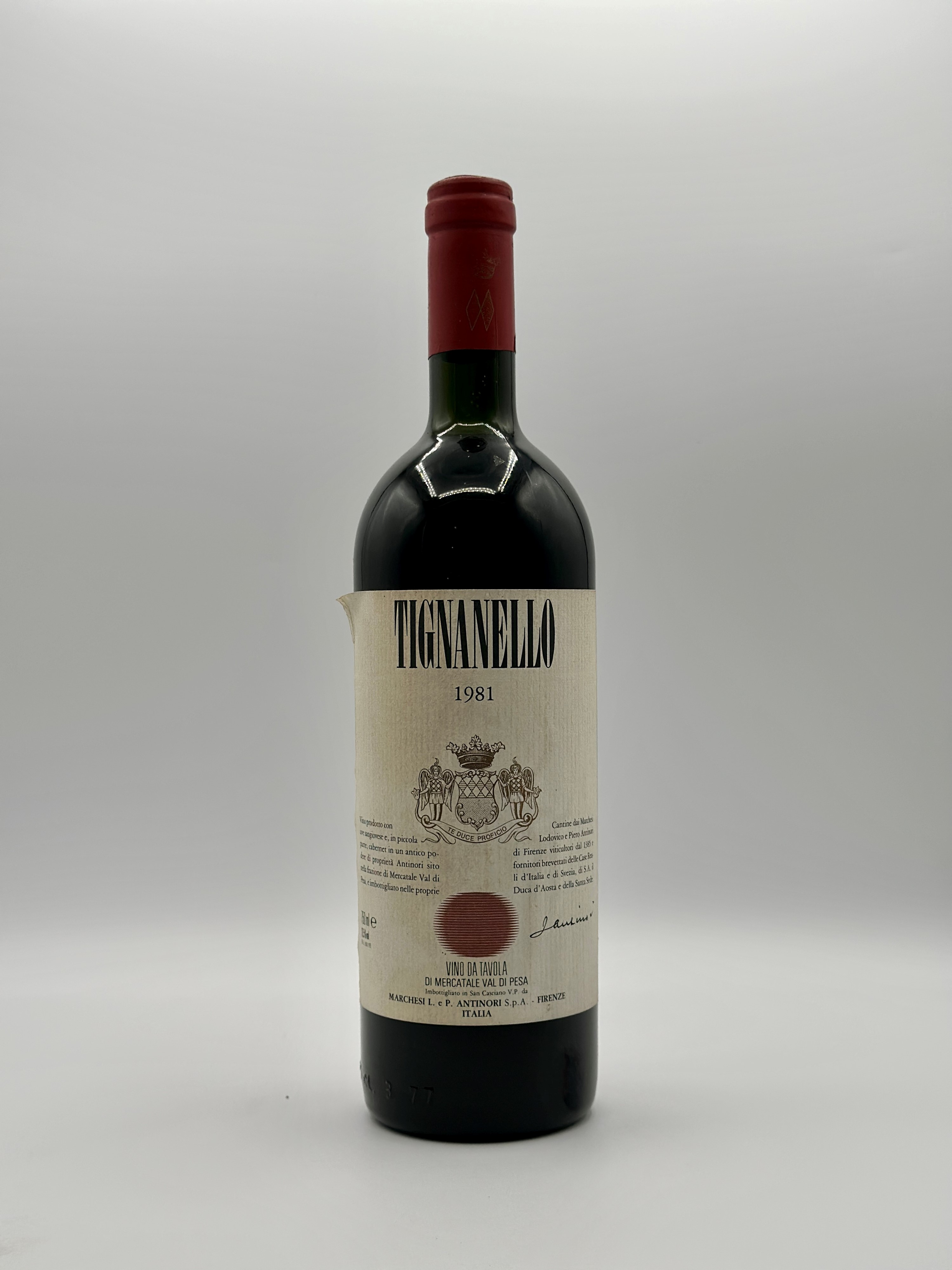 Tignanello Antinori, vino rosso, Tuscany, 1981