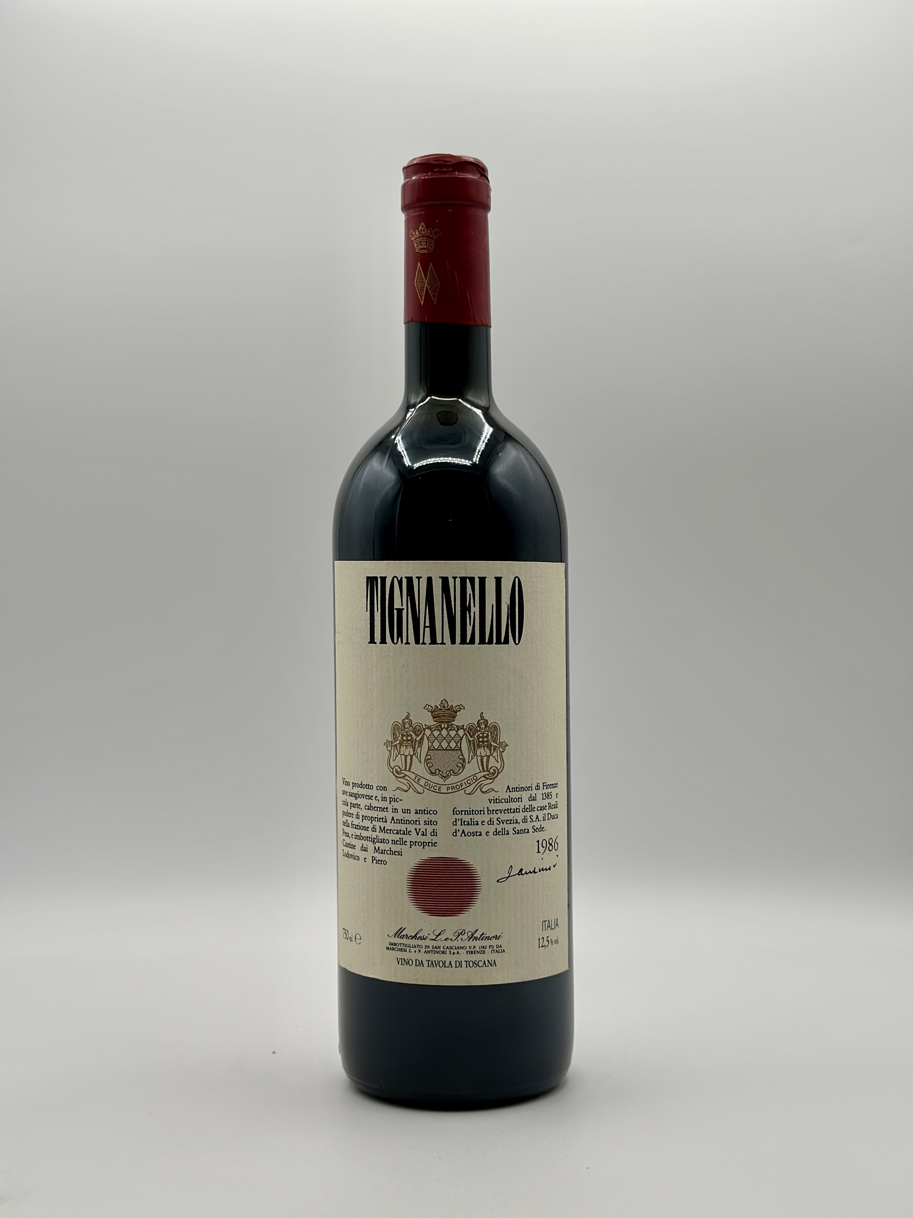 Tignanello Antinori, Vino rosso della Toscana del 1986