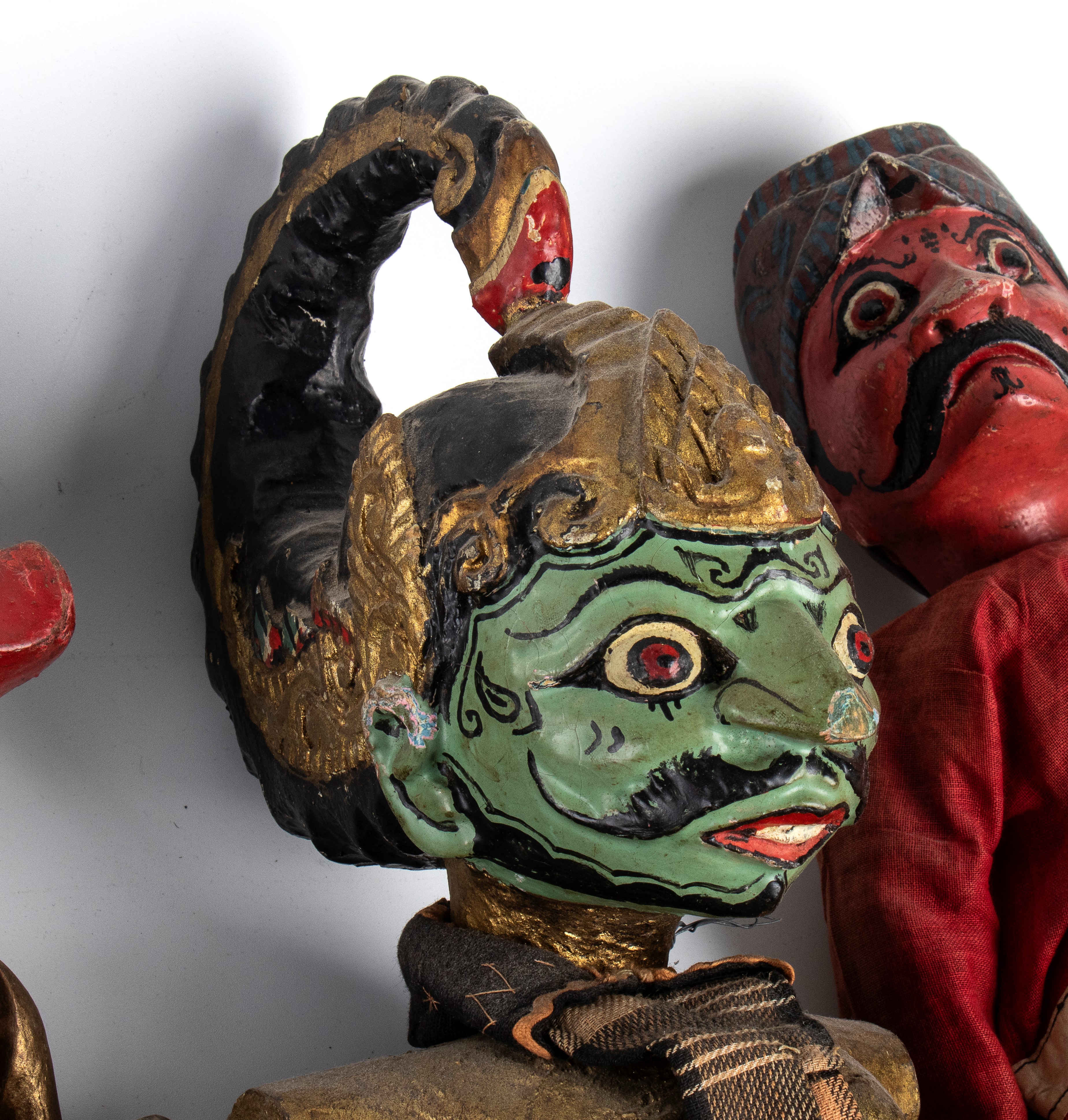 Gruppo di burattini Wayang Golek, Indonesia, XIX secolo