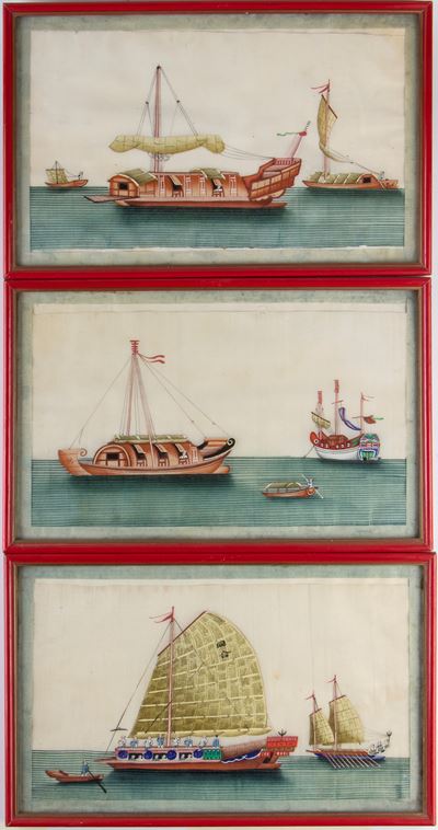 Dipinti cinesi su carta di riso, dinastia Qing (1644-1911)
