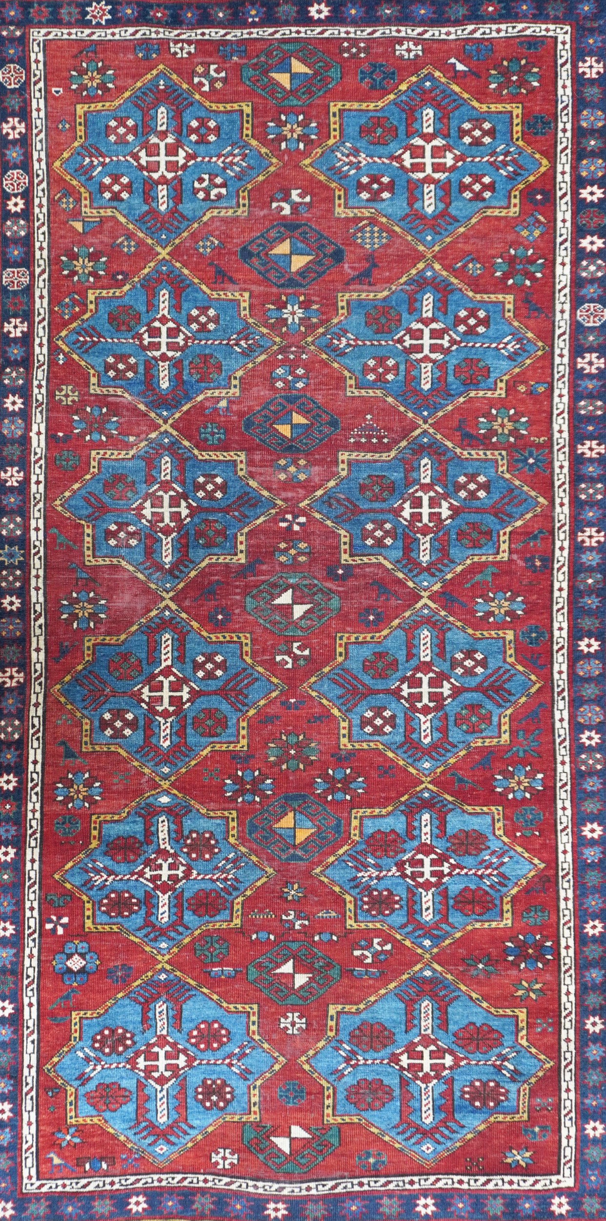 Tappeto Shirvan con motivi a stella