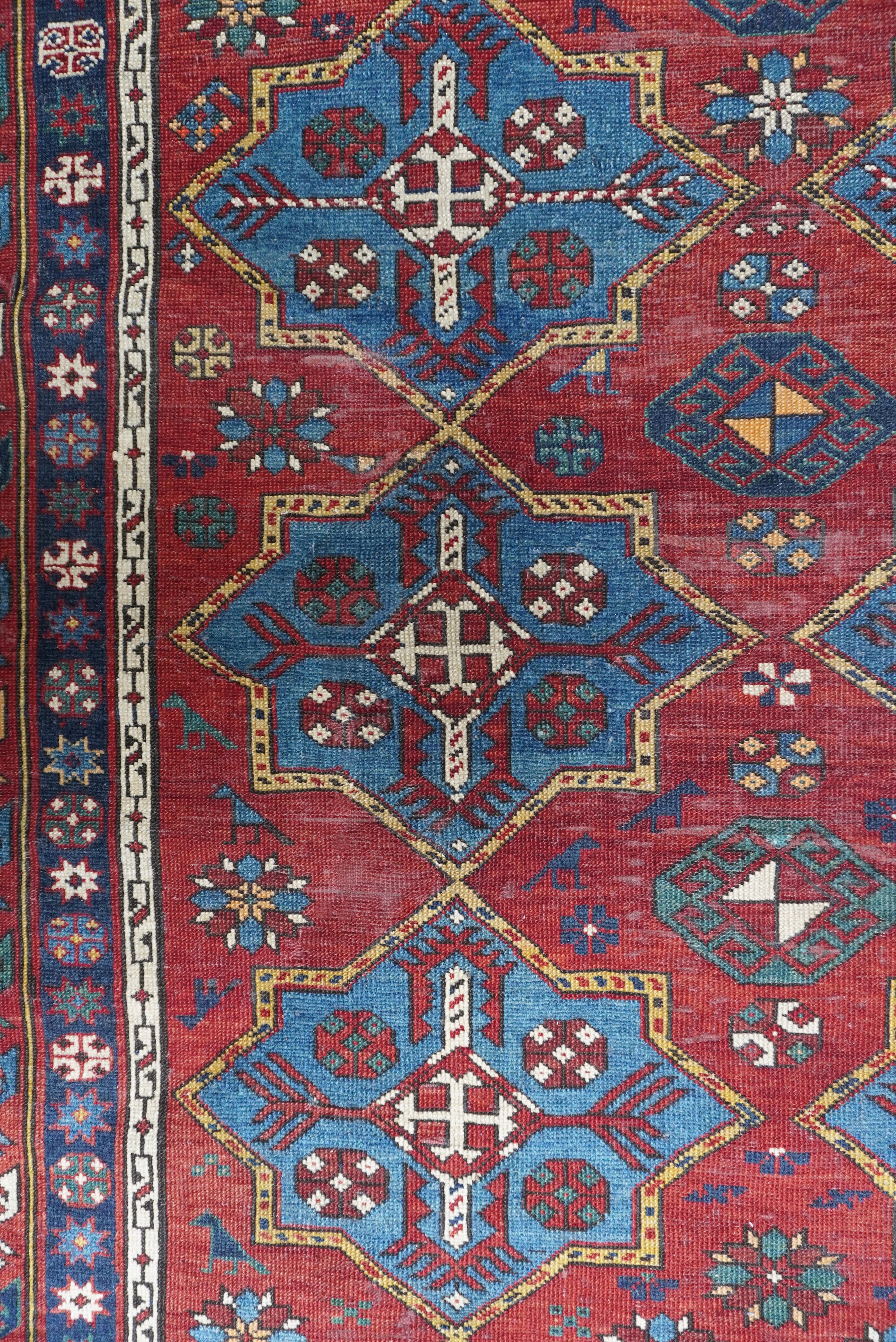 Tappeto Shirvan con motivi a stella