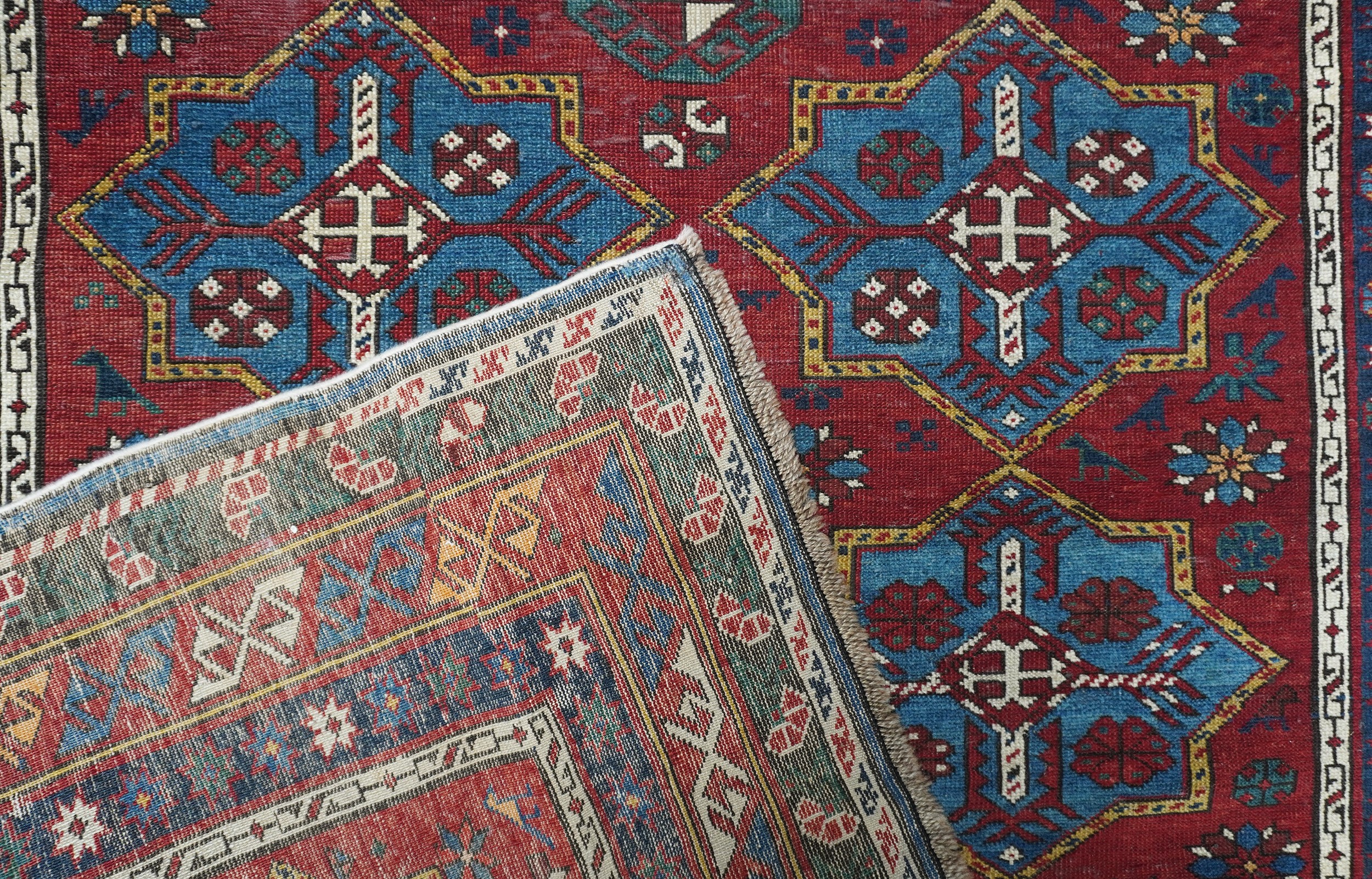 Tappeto Shirvan con motivi a stella