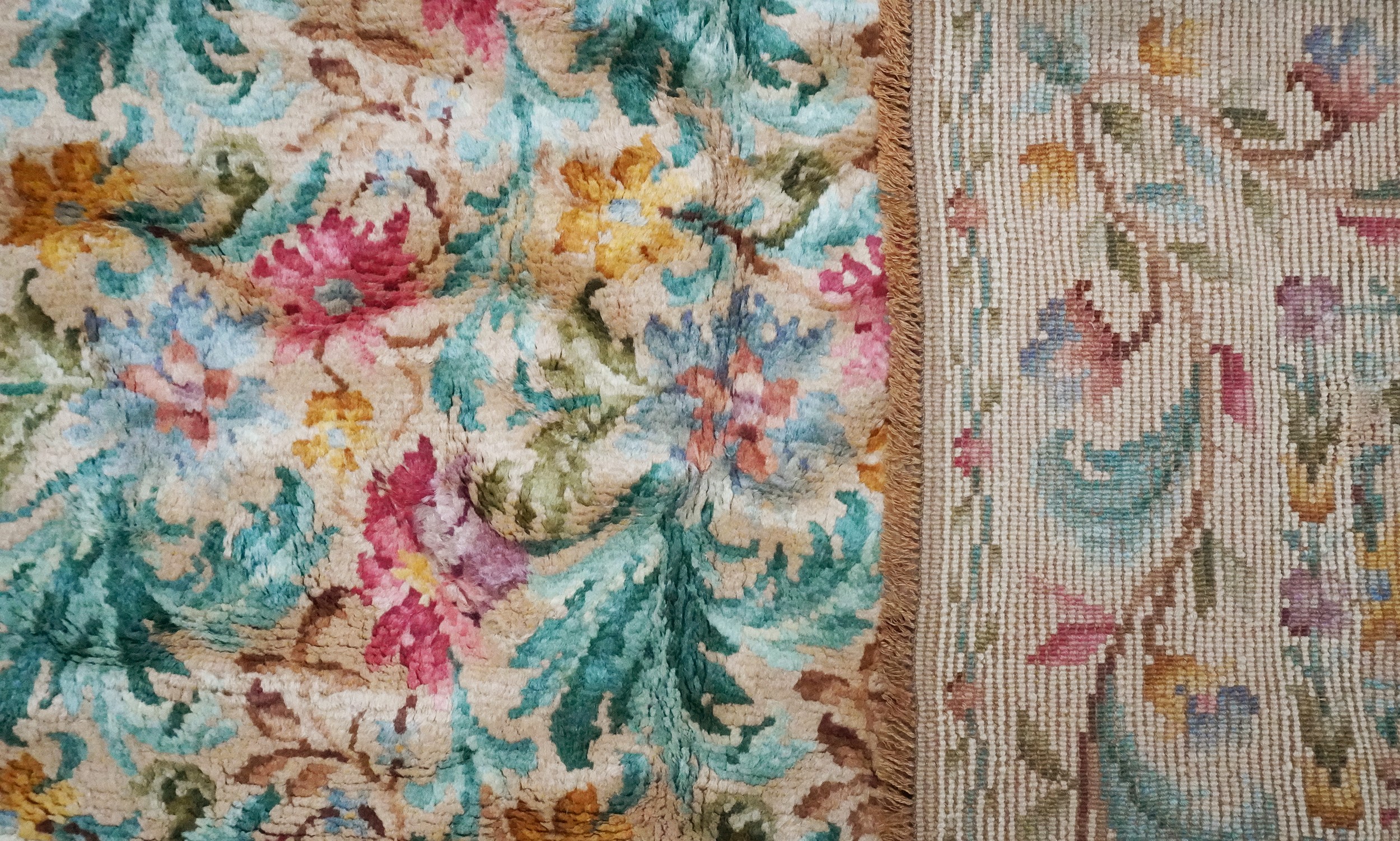 Tappeto Savonnerie floreale