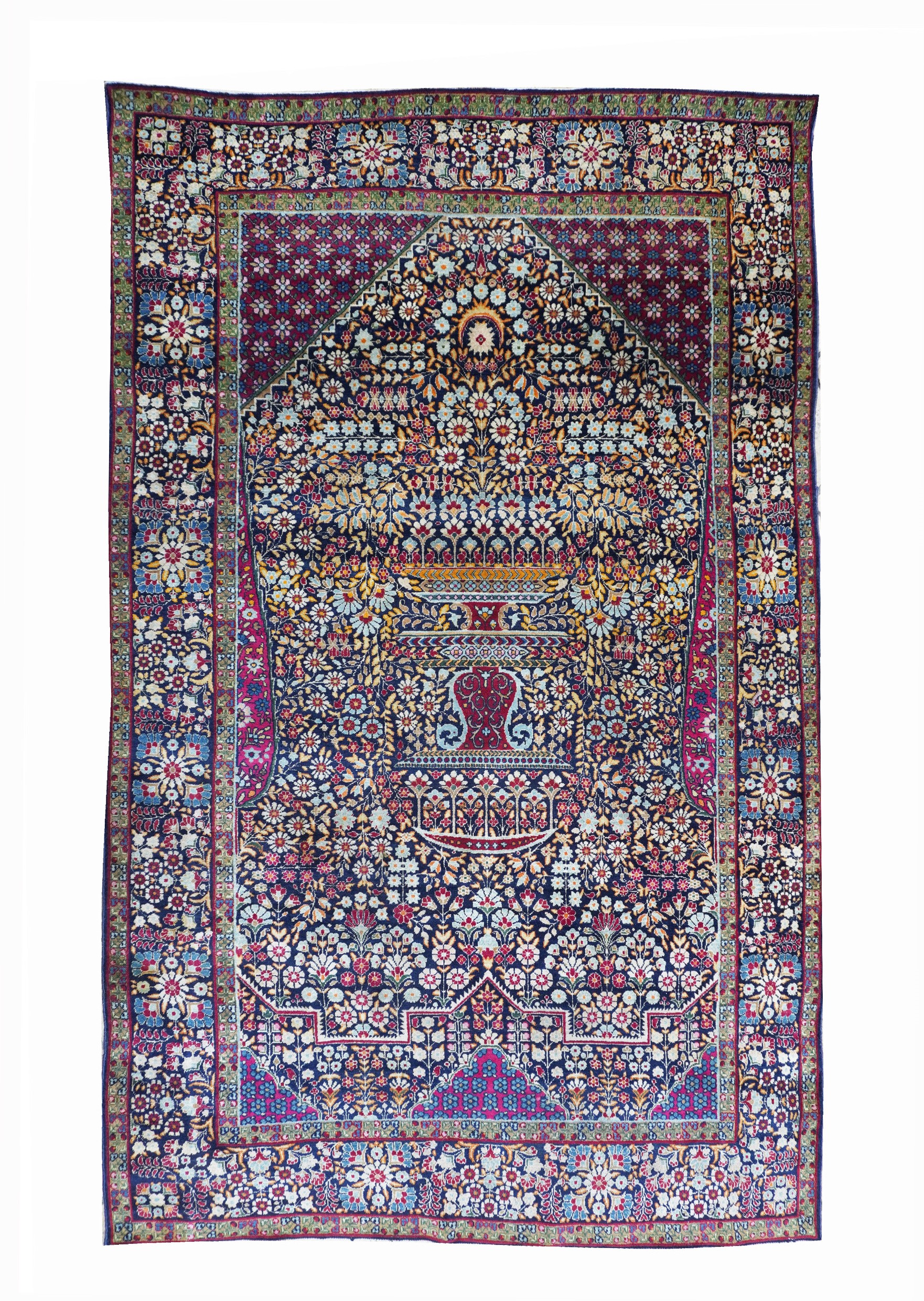 Tappeto Kirman Laver con disegno a preghiera