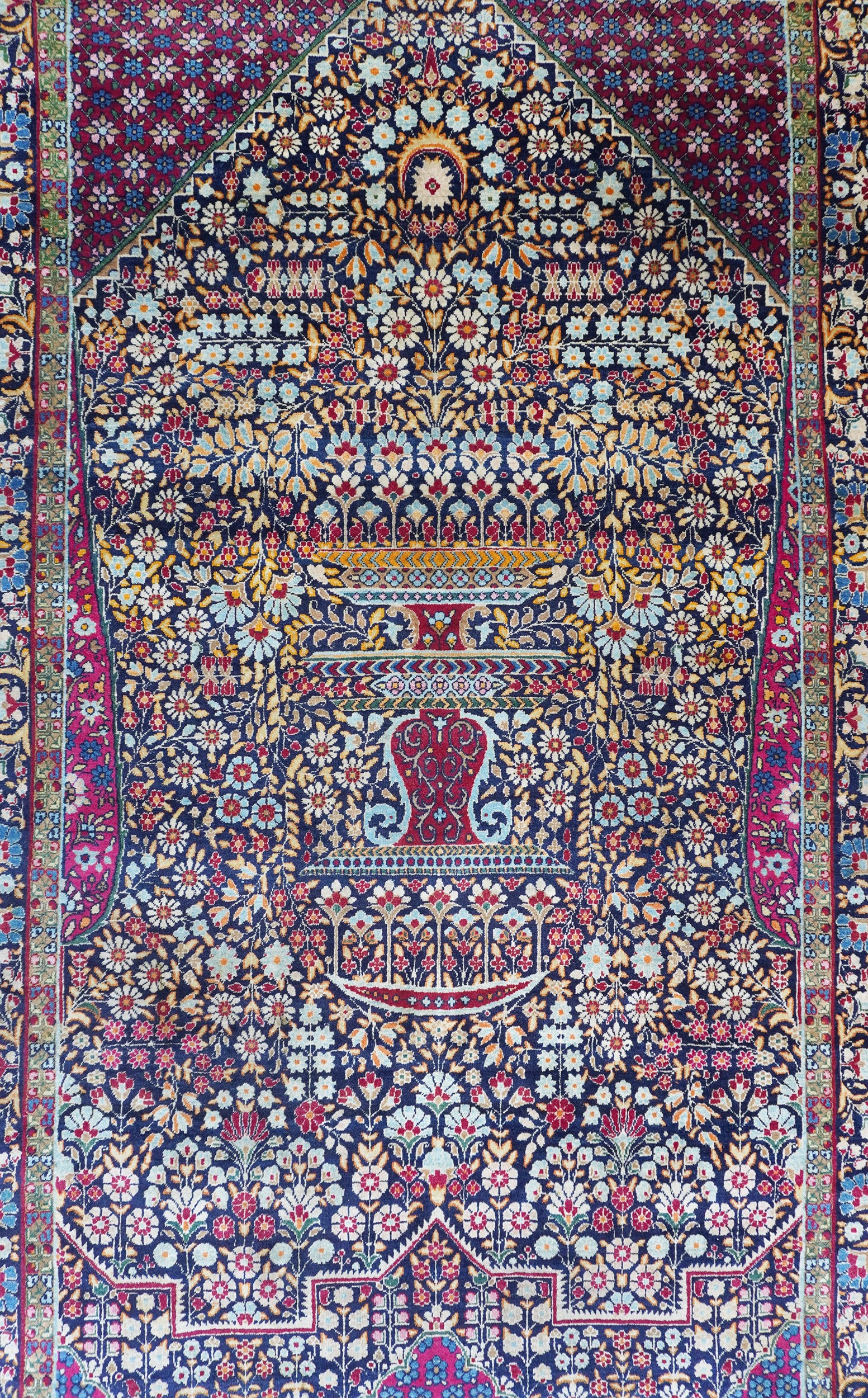 Tappeto Kirman Laver con disegno a preghiera