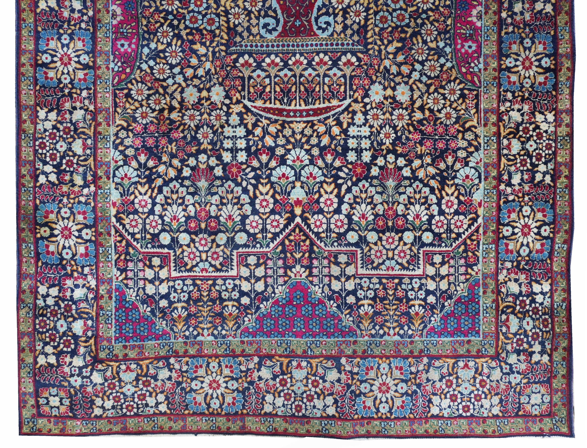 Tappeto Kirman Laver con disegno a preghiera