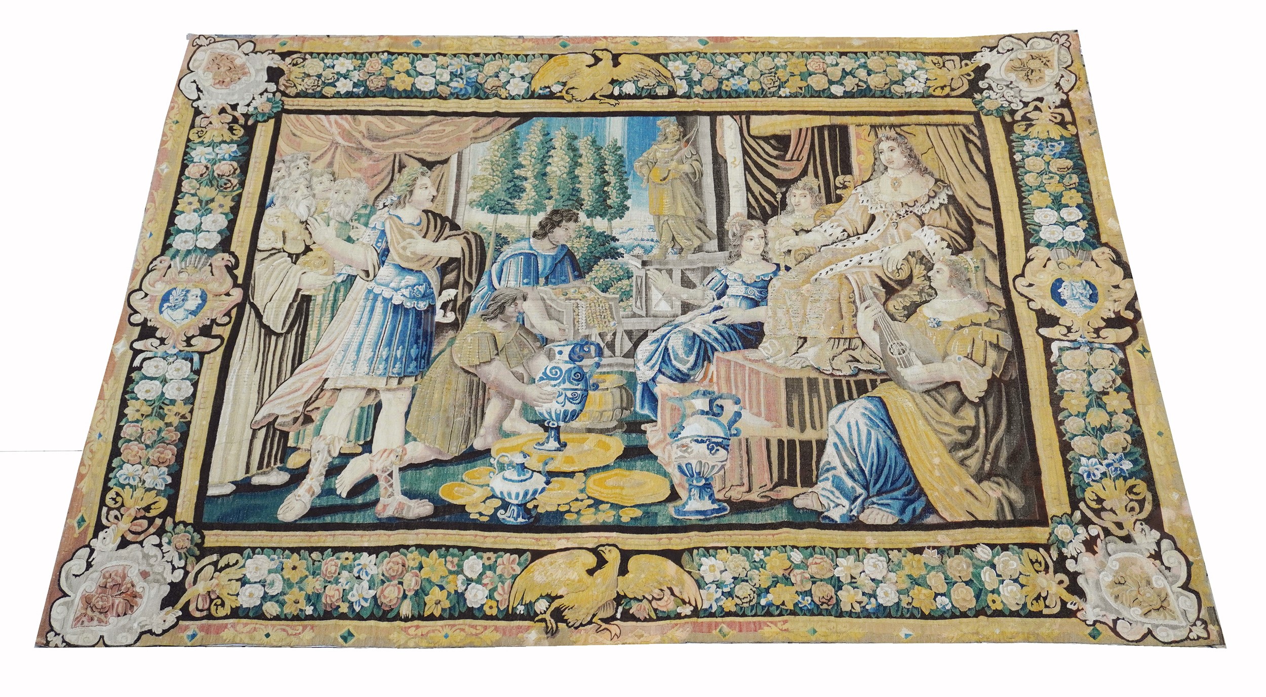 Arazzo raffigurante “il banchetto di Cleopatra”, Manifattura di Aubusson-Felletin