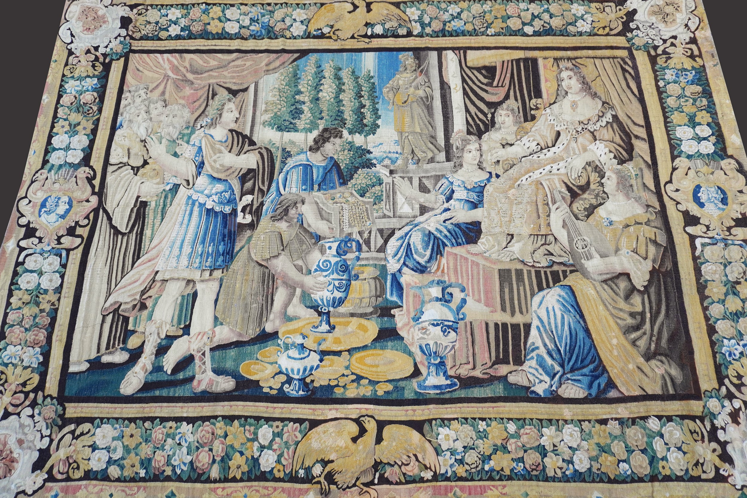 Arazzo raffigurante “il banchetto di Cleopatra”, Manifattura di Aubusson-Felletin