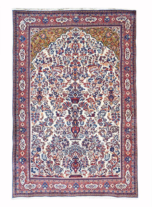 A Saruk rug with kork wool pile