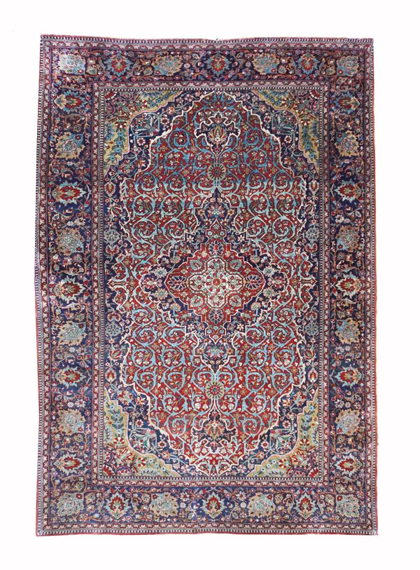 A Kashan kork wool “Atash Oghli” rug