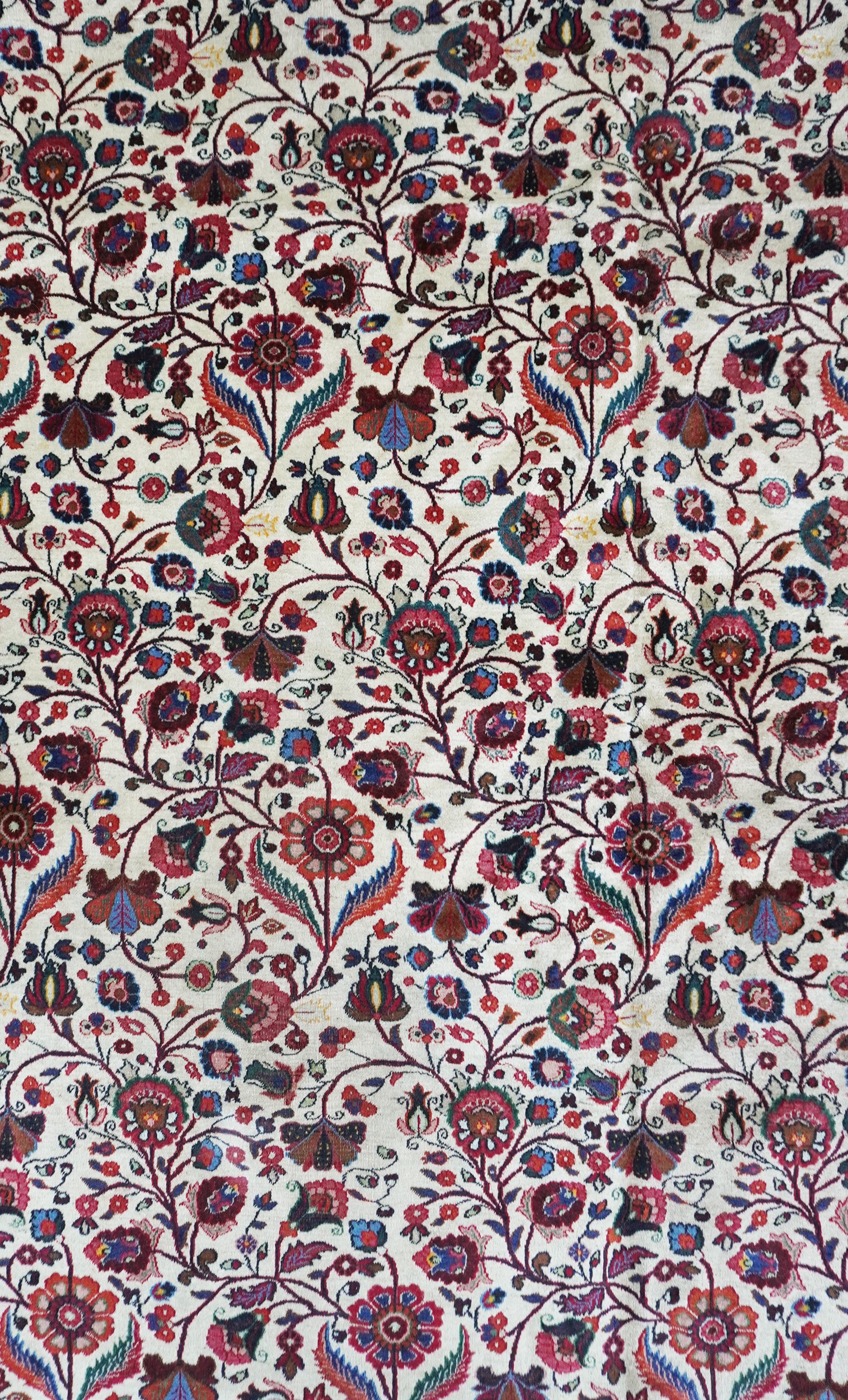 Tappeto Mashad a fondo bianco