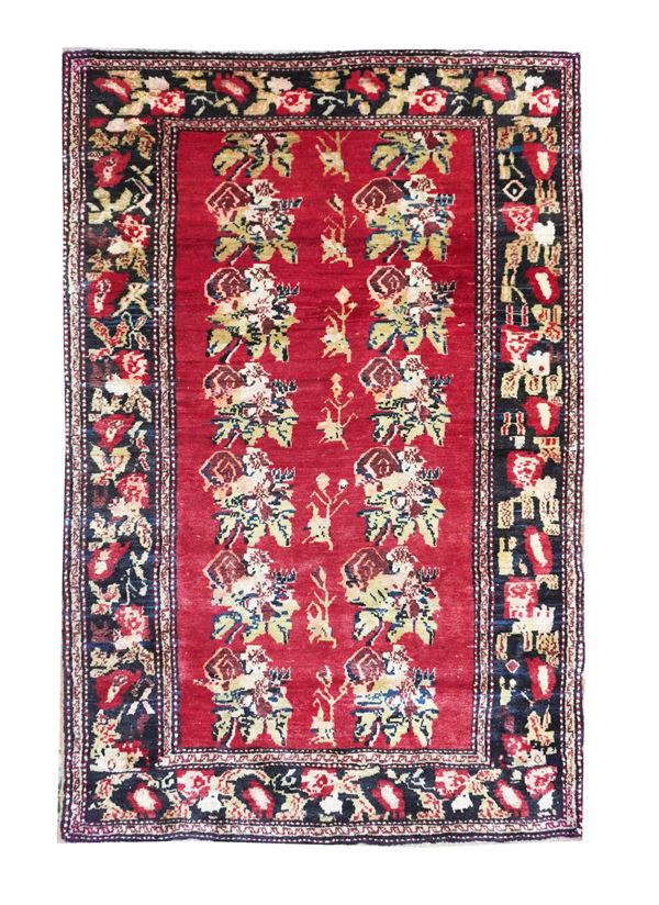 An Armenian Karabagh rug with flower design
