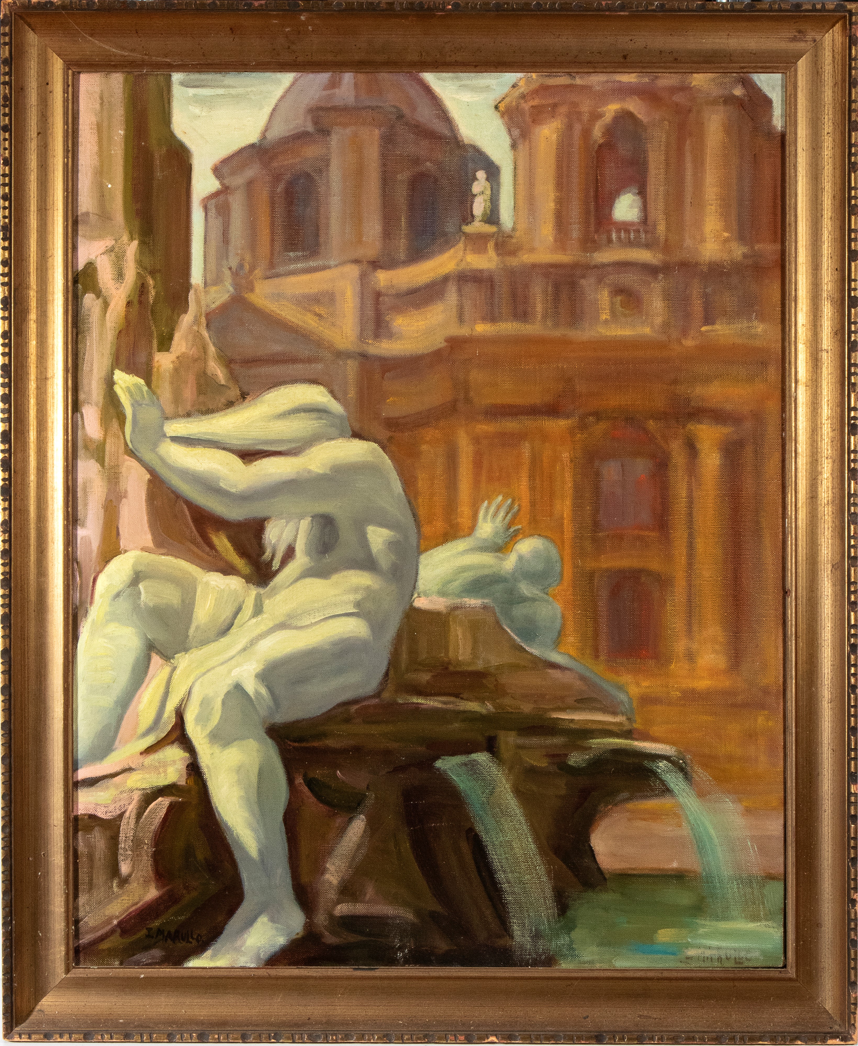 Dettaglio della fontana dei Quattro Fiumi