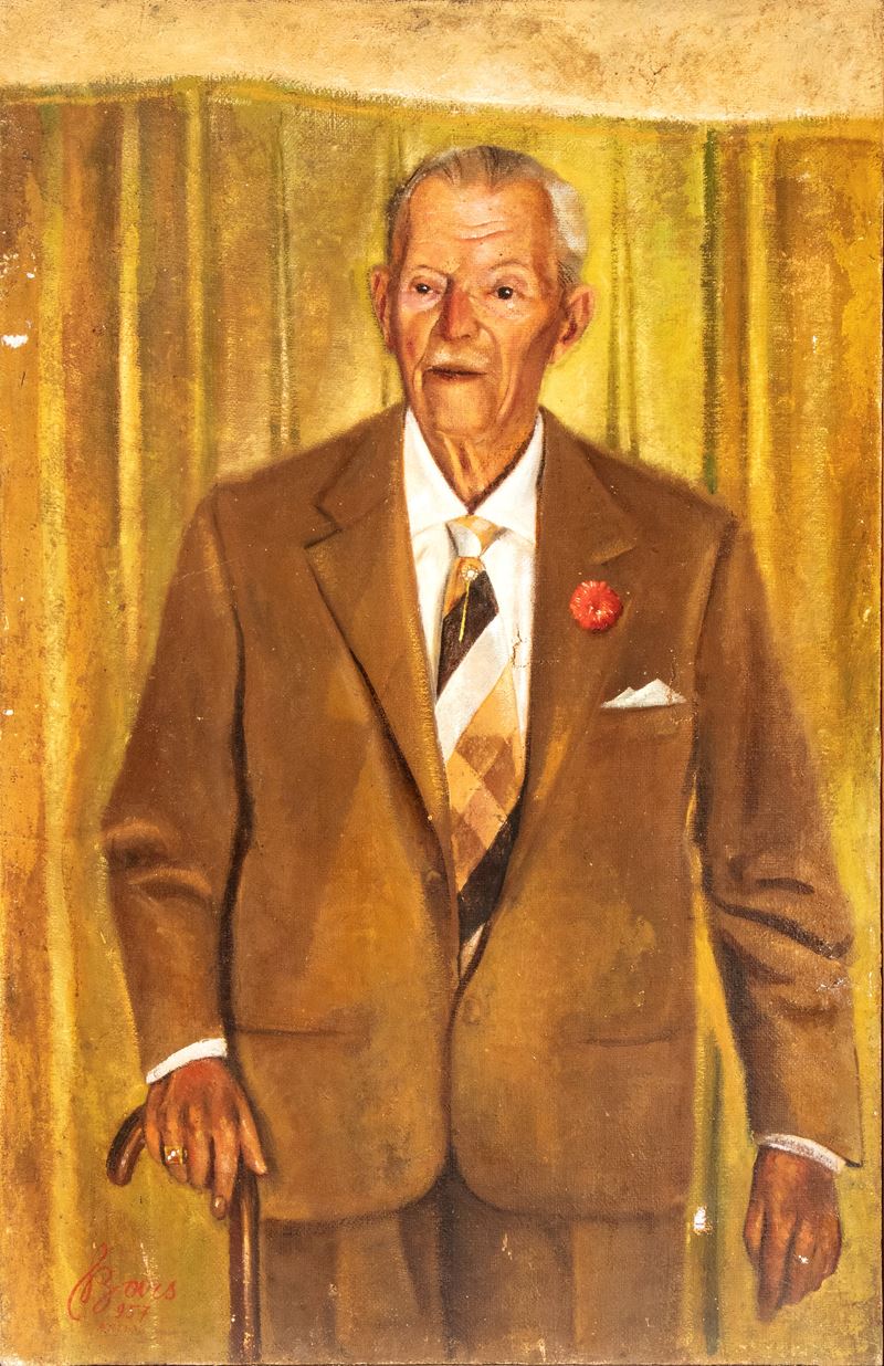 Autore Anonimo, Ritratto maschile in abito elegante, olio su tela