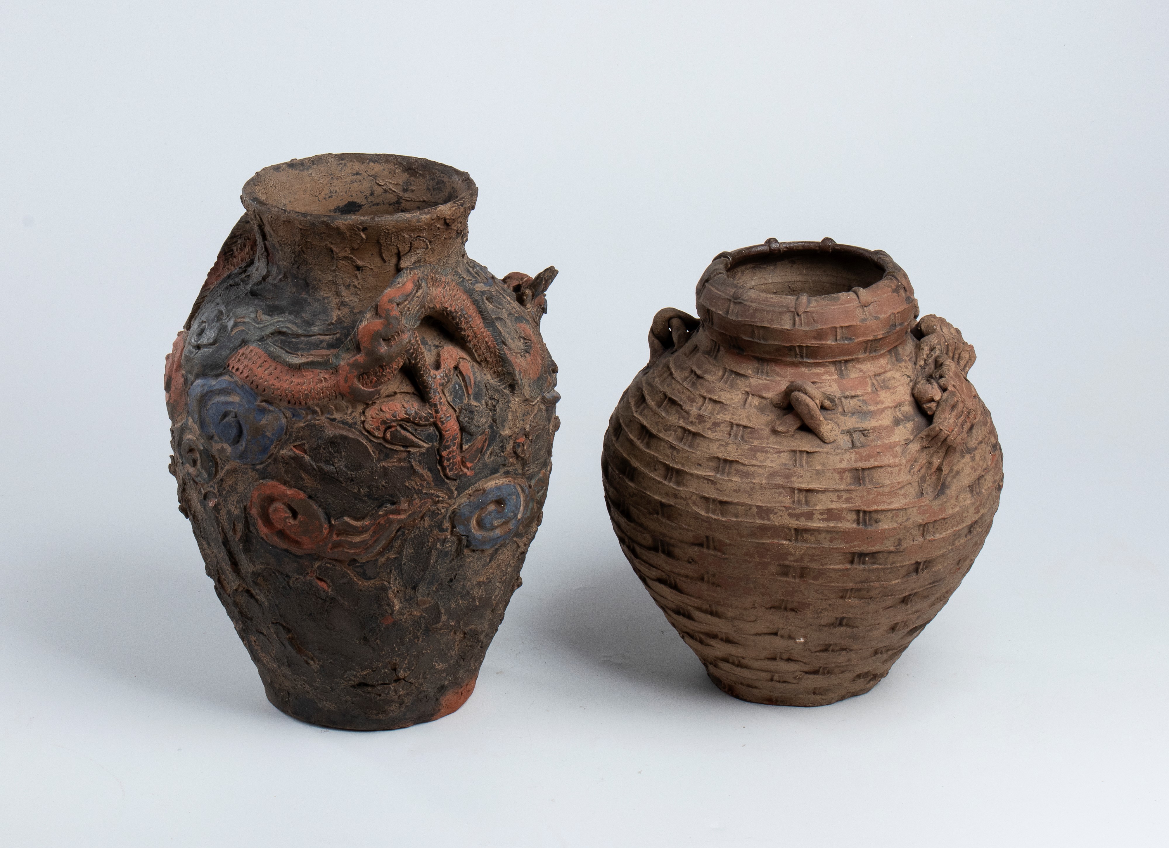 Due vasi in terracotta, Corea, XX secolo