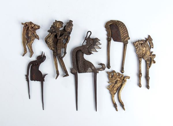 Group of seven betel nutcrackers, Indonesia