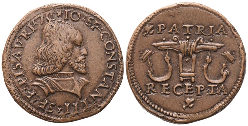 Ducato di Urbino, Prova del testone di Giovanni Sforza (1483-1500 e 1503-1510), Æ