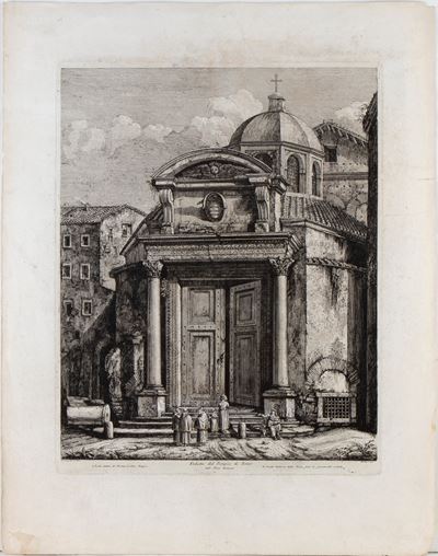 Veduta del Tempio di Remo, acquaforte