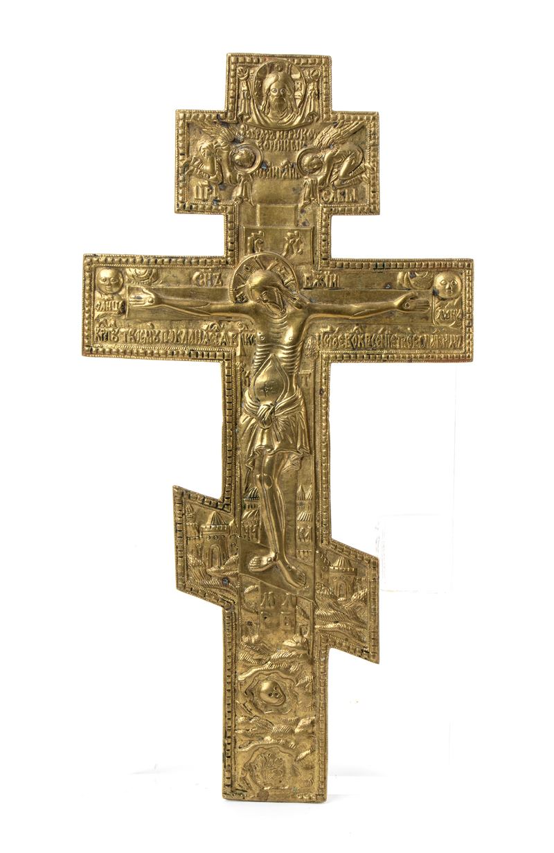 Croce da kiot, fusione in bronzo (XIX secolo)