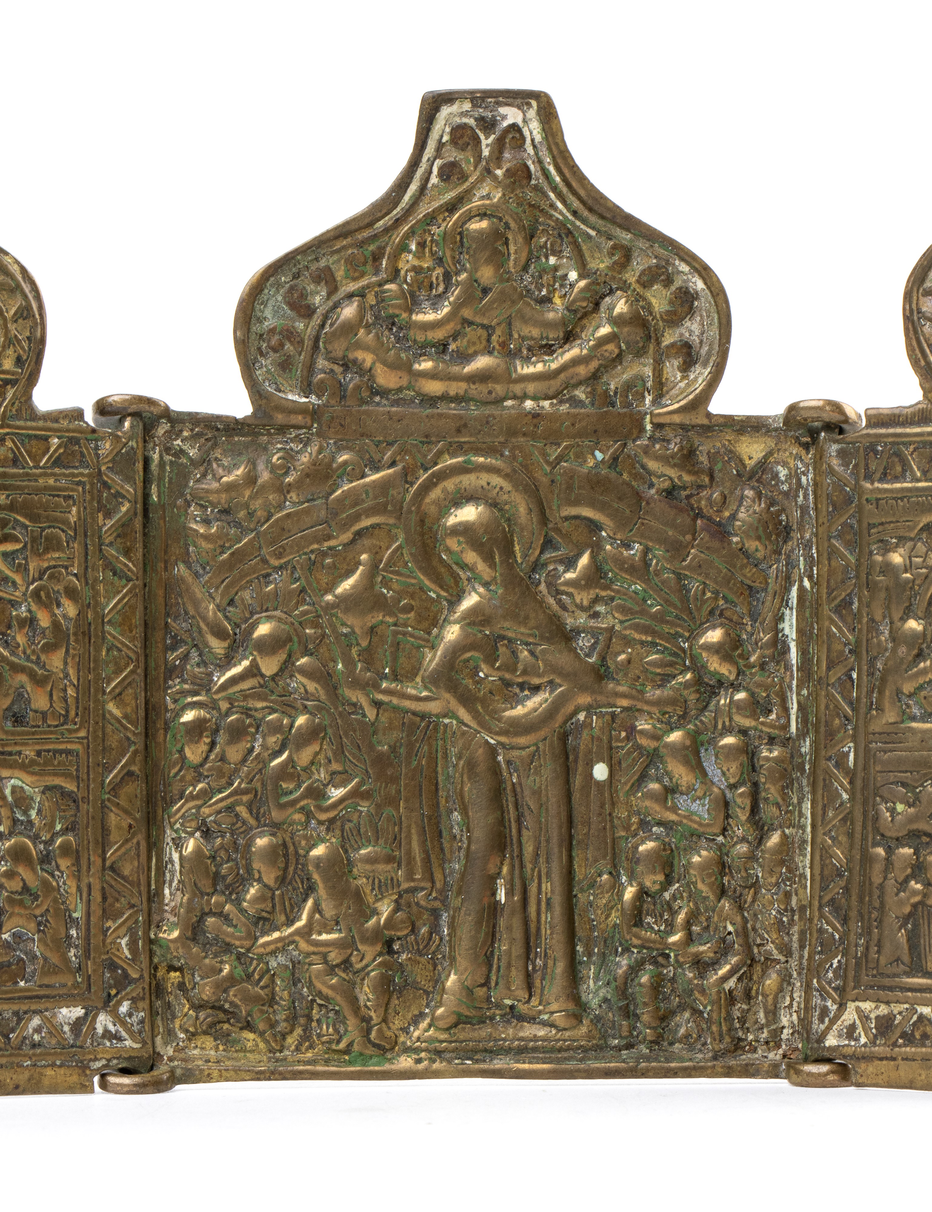 Fusione in bronzo, Trittico da viaggio raffigurante la Madre della Consolazione