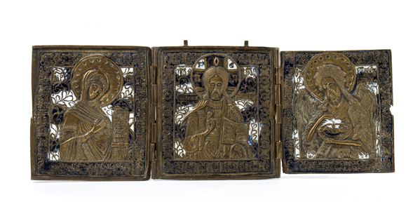 Travel triptych depicting the Deesis