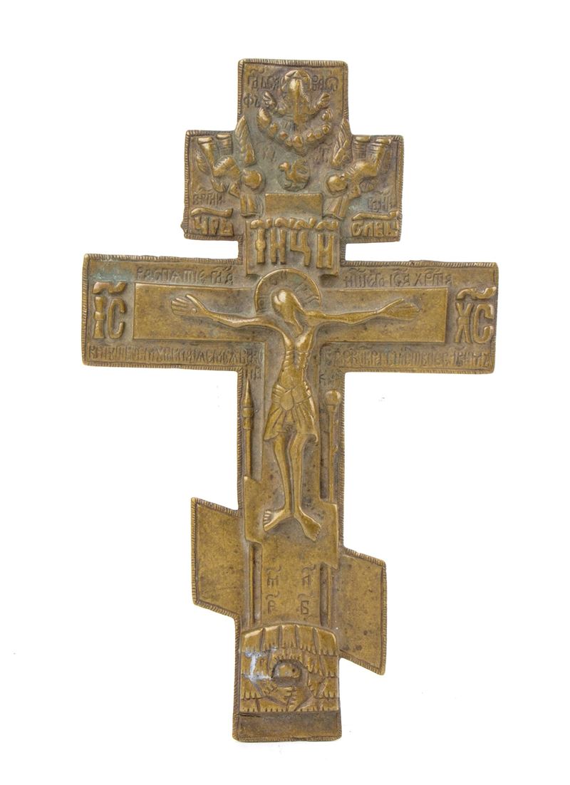 XIX secolo, Croce da kiot in bronzo fuso