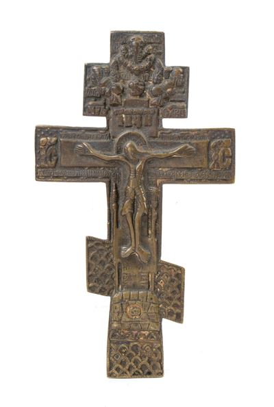 XIX secolo, Croce da kiot in bronzo fuso