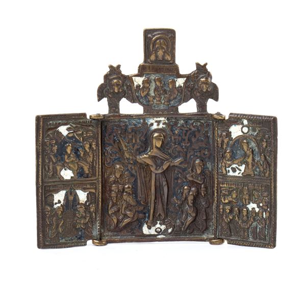 Trittico da viaggio raffigurante la Madre della Consolazione
