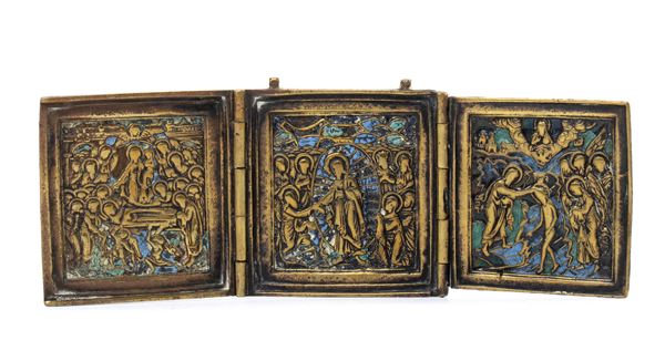 Travel triptych depicting the Feasts