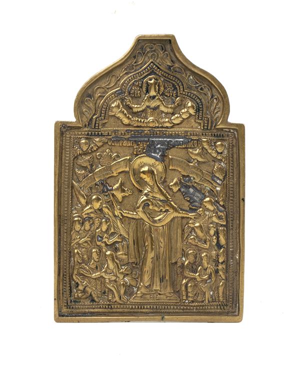 Travel icon depicting the Mother of Consolation