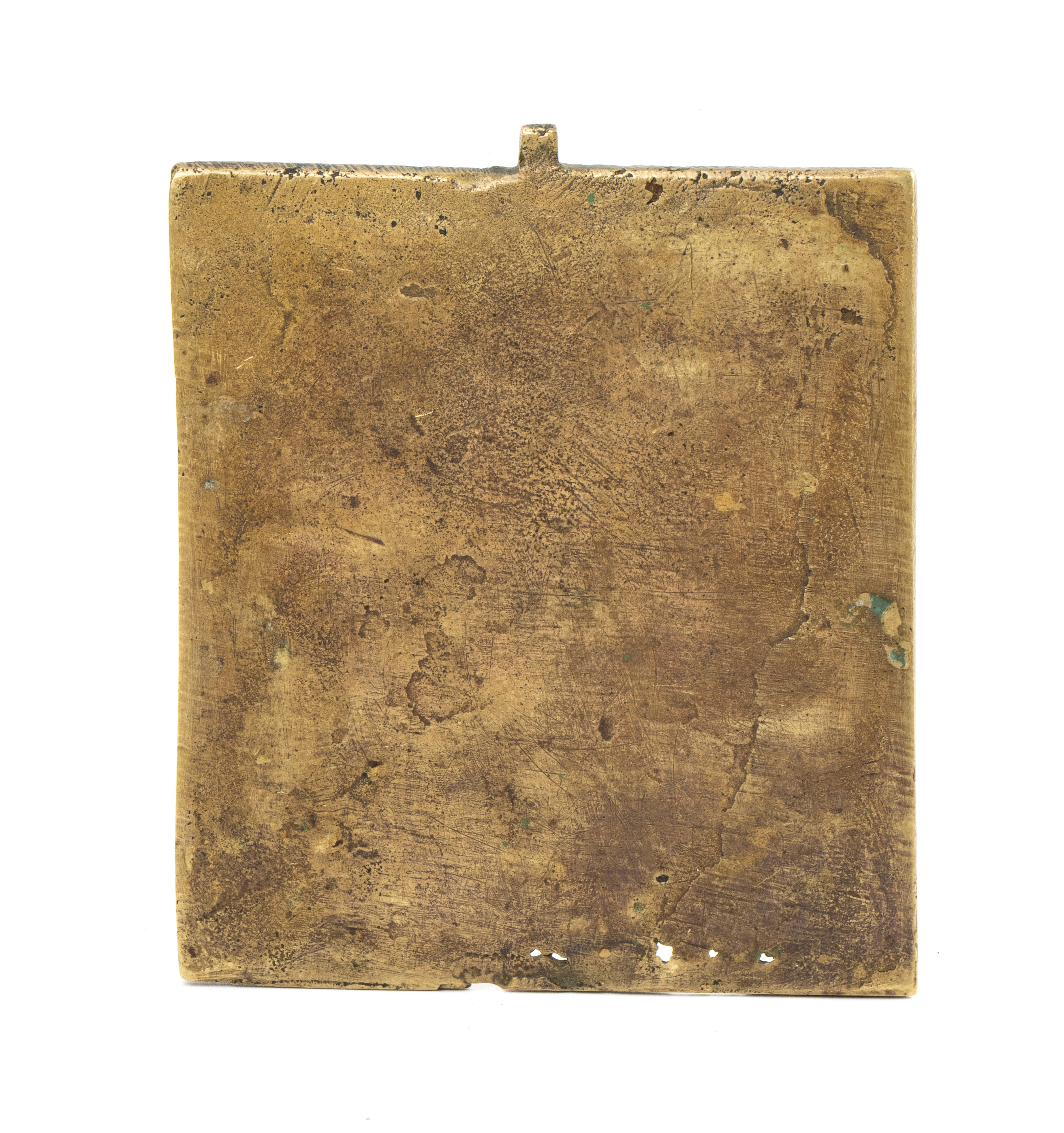 Icona da viaggio raffigurante San Nicola di Mira, fusione in bronzo (XIX secolo)