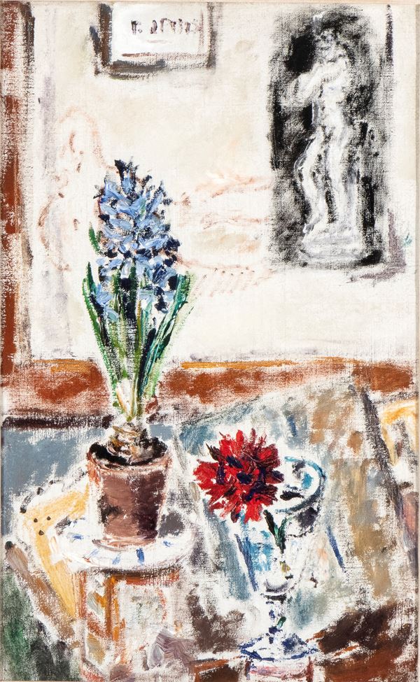 Still life with flower vase
