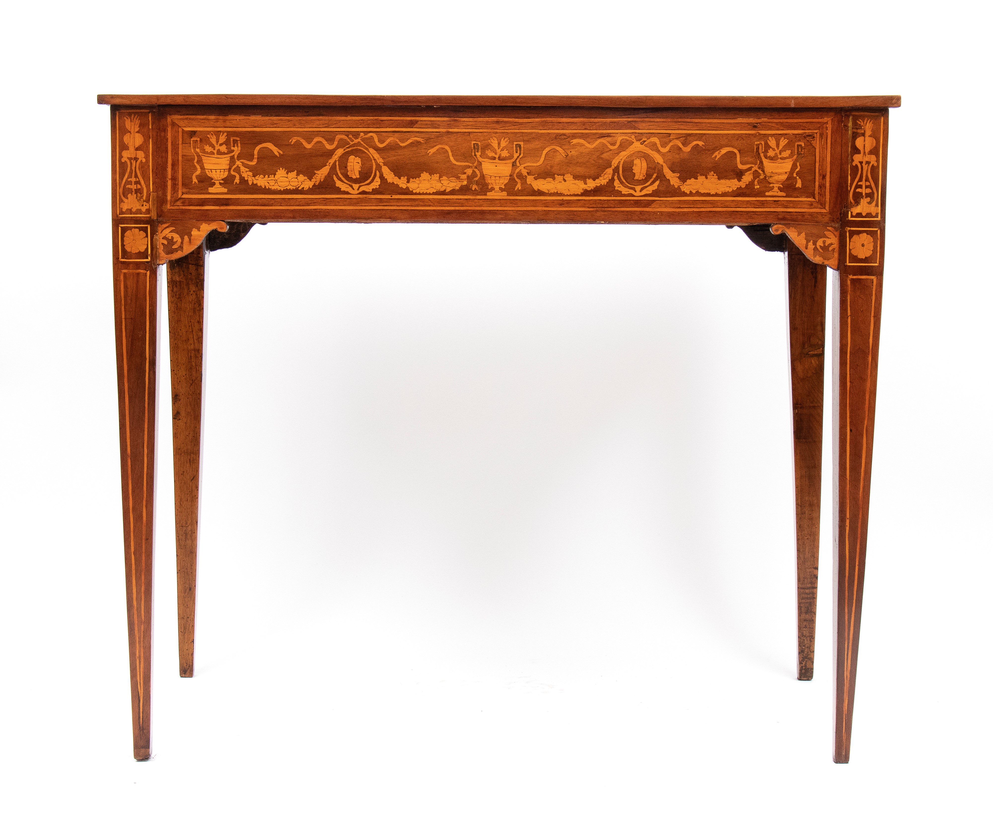 Tavolo scrittoio intarsiato Luigi XVI