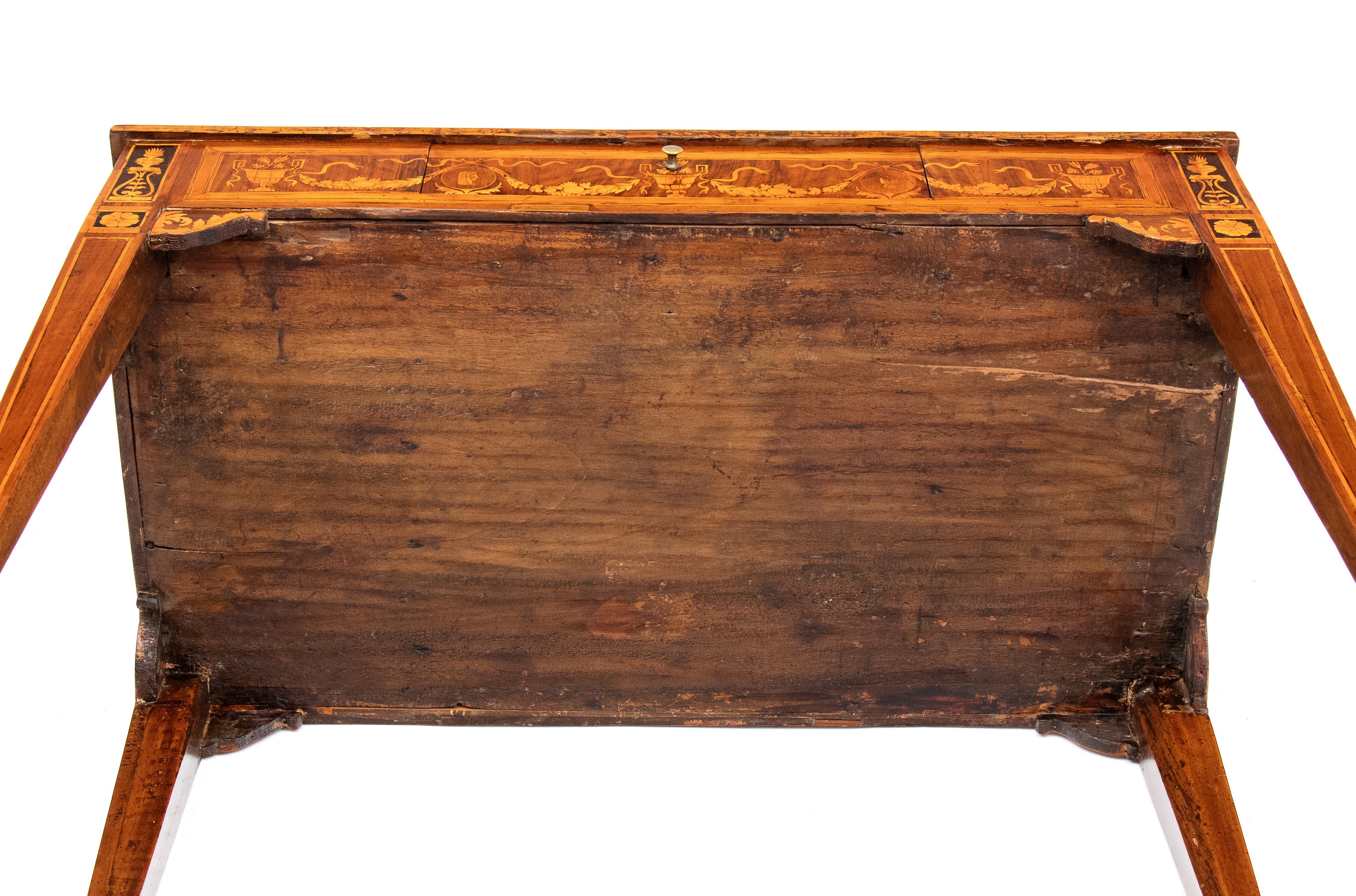 Tavolo scrittoio intarsiato Luigi XVI