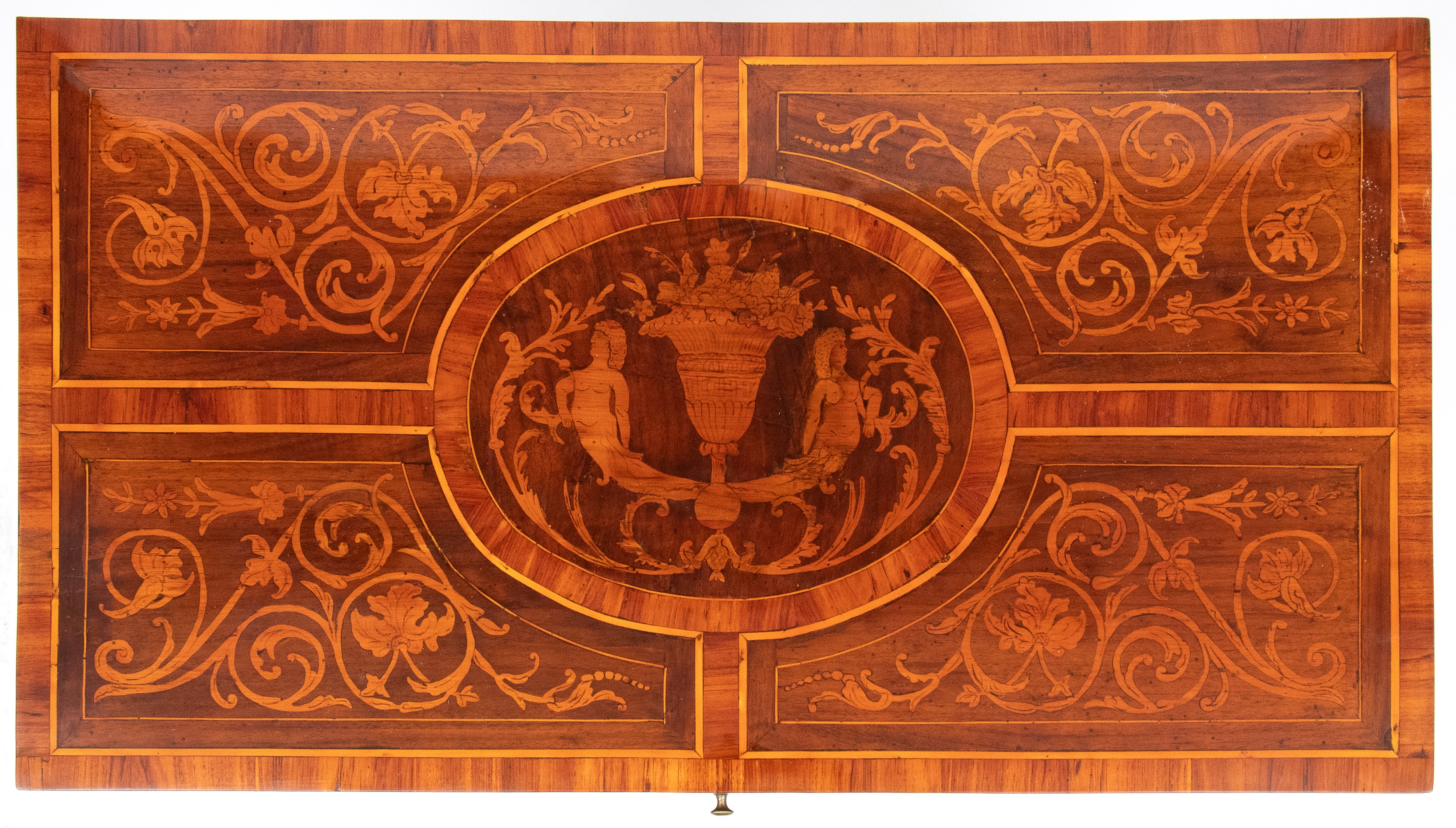 Tavolo scrittoio intarsiato Luigi XVI