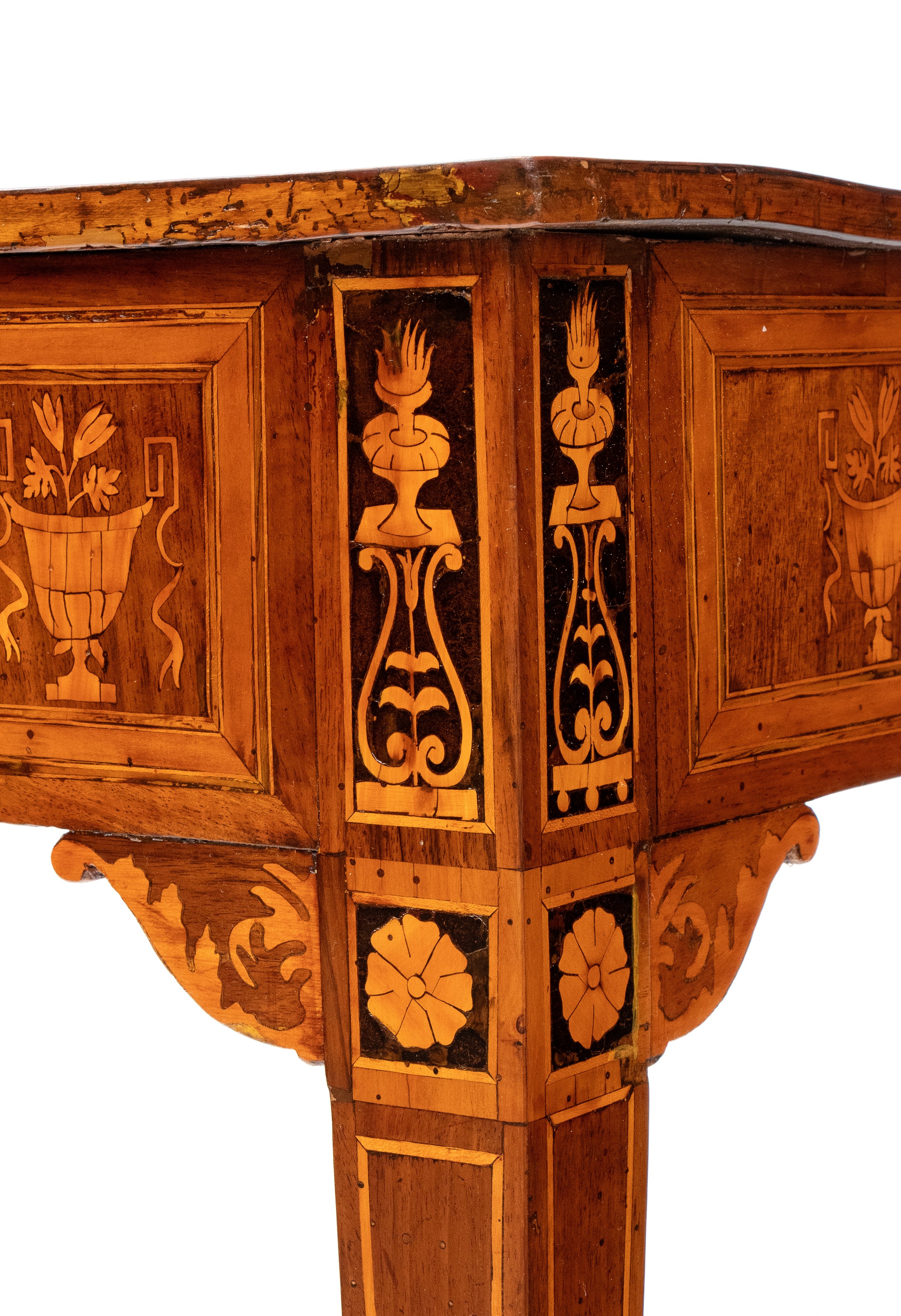 Tavolo scrittoio intarsiato Luigi XVI