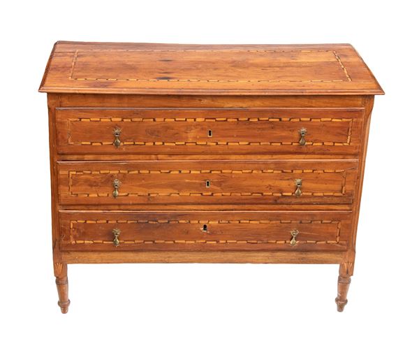 Italian inlaid chest of drawers
