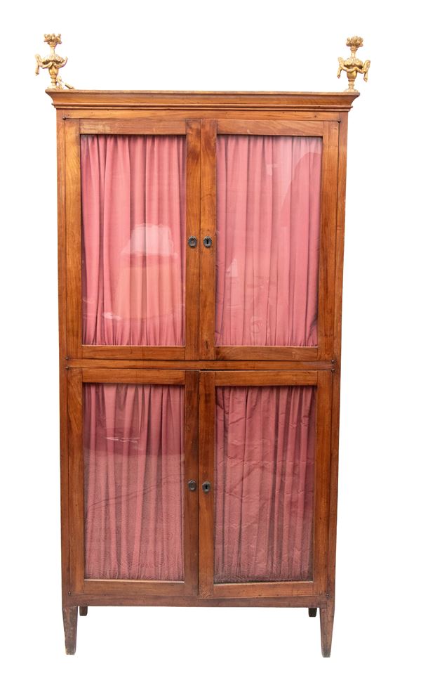 Cherry Wood Bookcase Display Cabinet