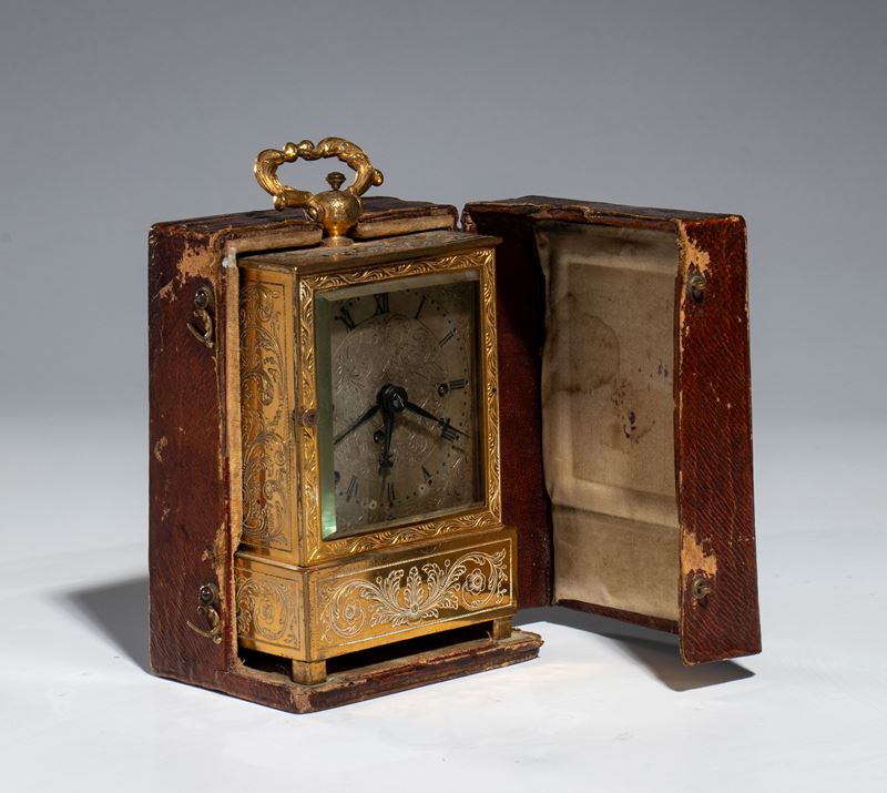 Orologio da viaggio attribuibile alla Maison Samson