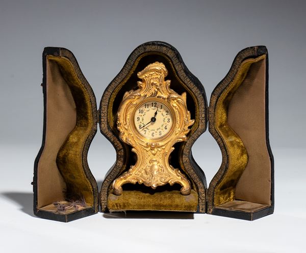 Louis XV-style travel clock