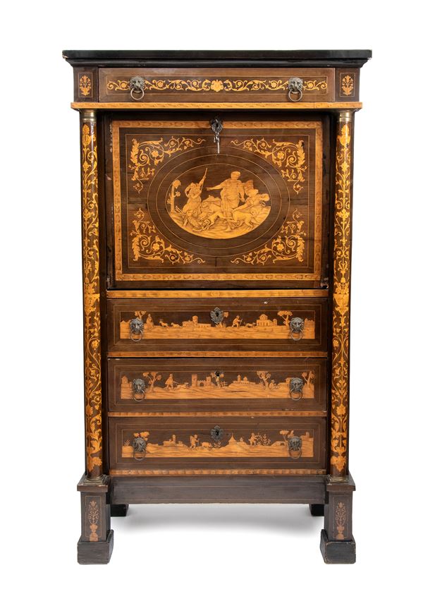 Inlaid Lombard secretaire