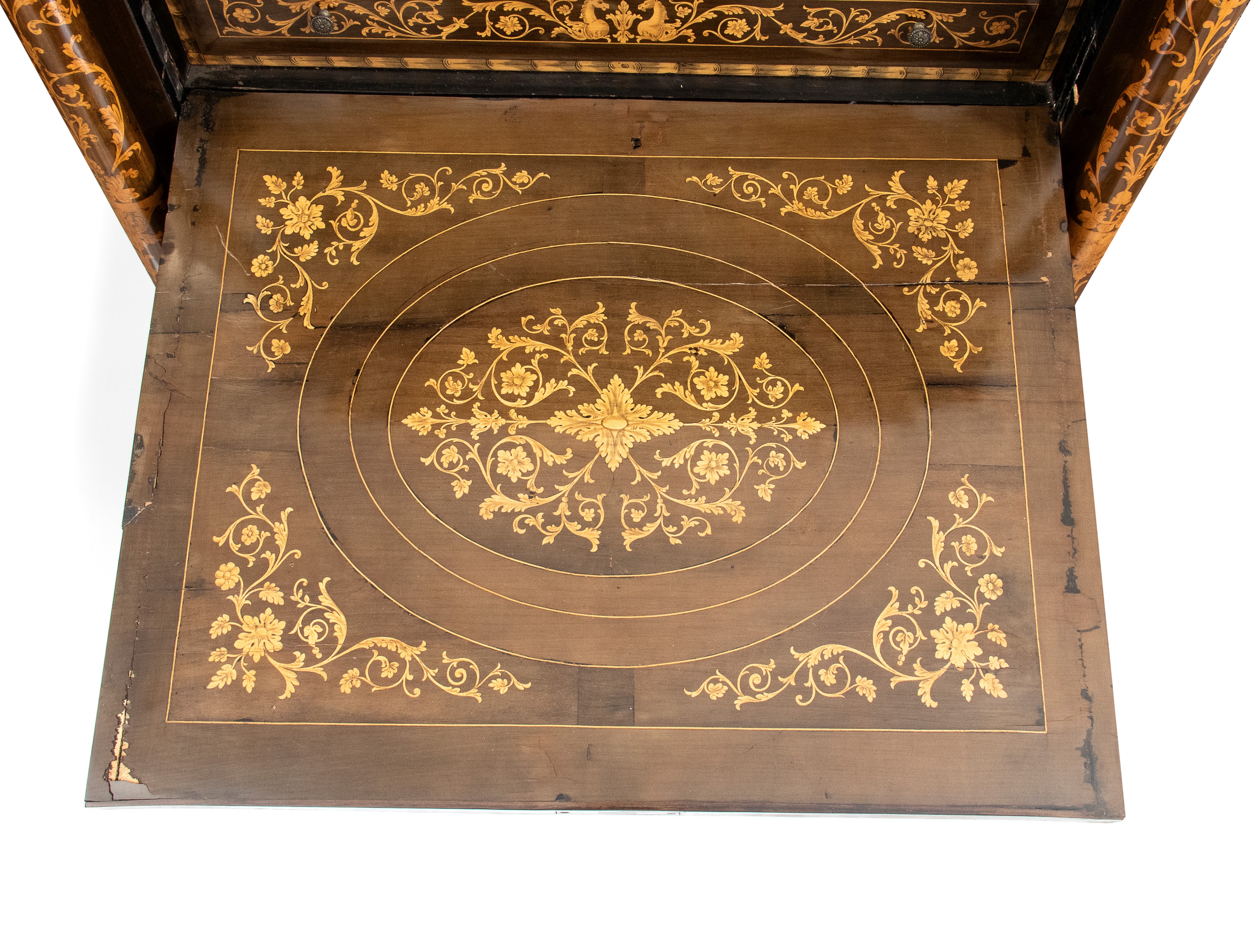 Secretaire a ribalta intarsiato