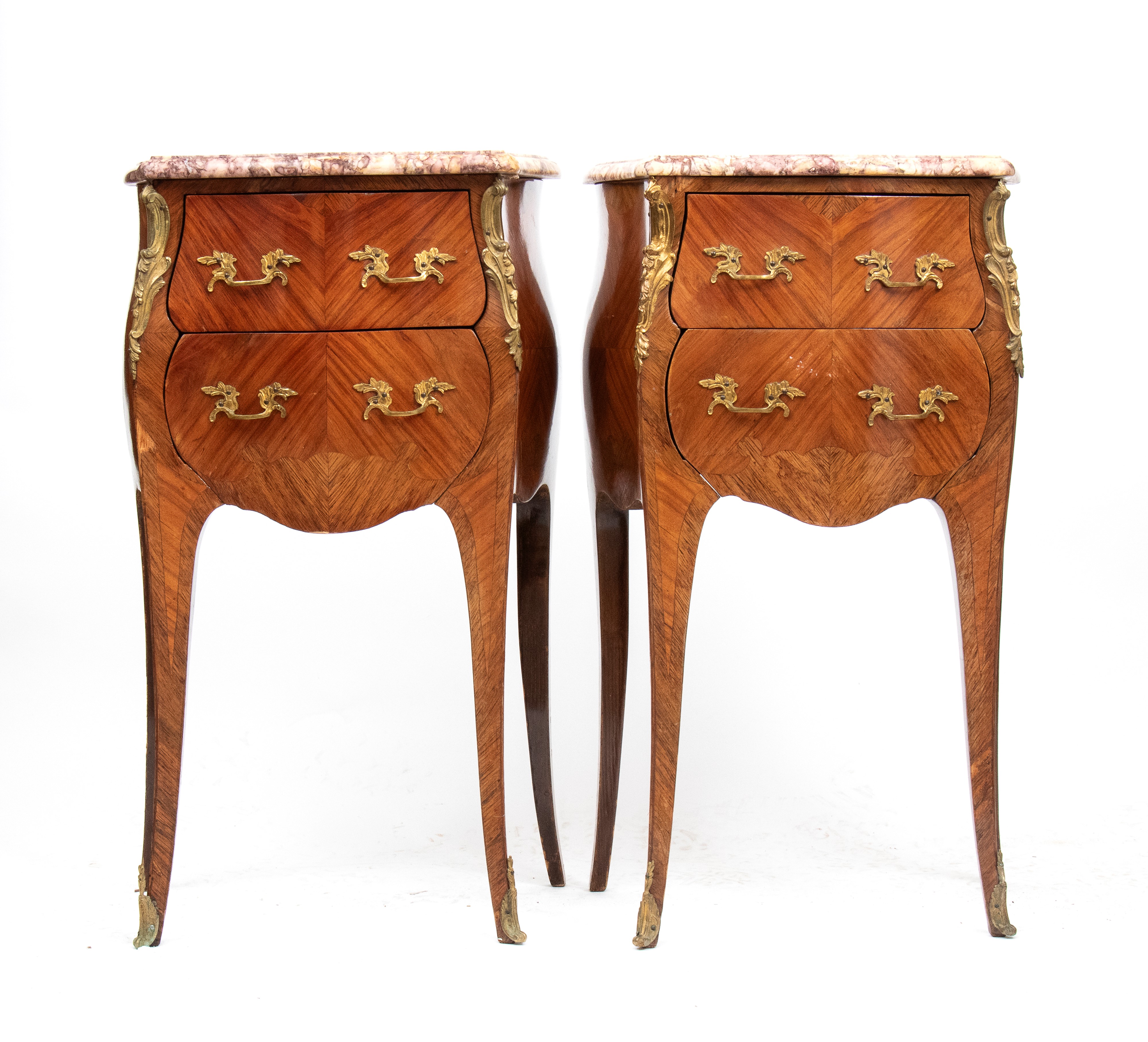 Coppia di comodini, stile Luigi XV, Francia XIX secolo