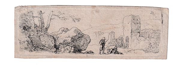 Piccolo paesaggio con torre