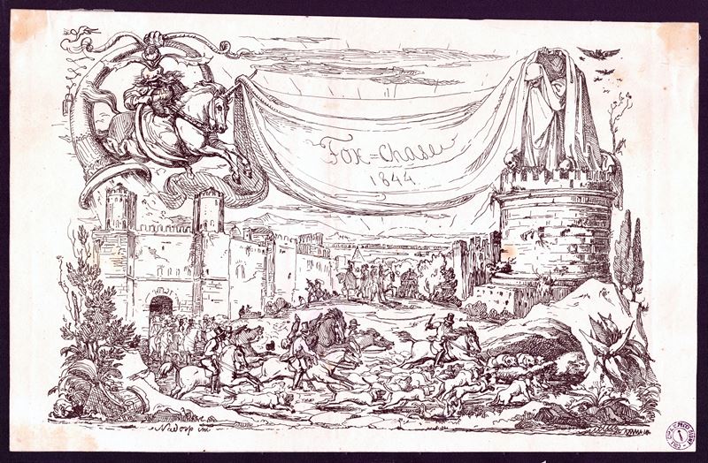 Franz Johann Heinrich Nadorp - Tor Chasse, 1844, litografia